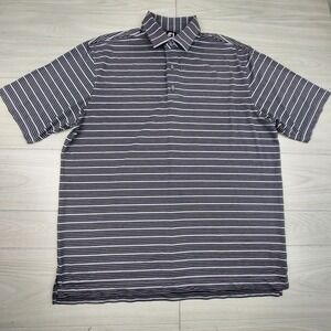 FootJoy FJ Golf Polo Shirt Mens 2XL Striped Performance Stretch Comfort‎ Casual